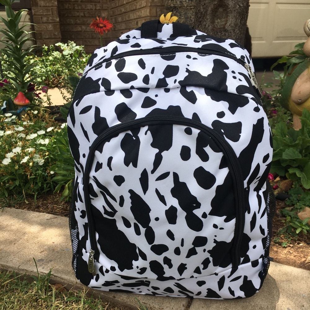 New Large Cow Print Backpack